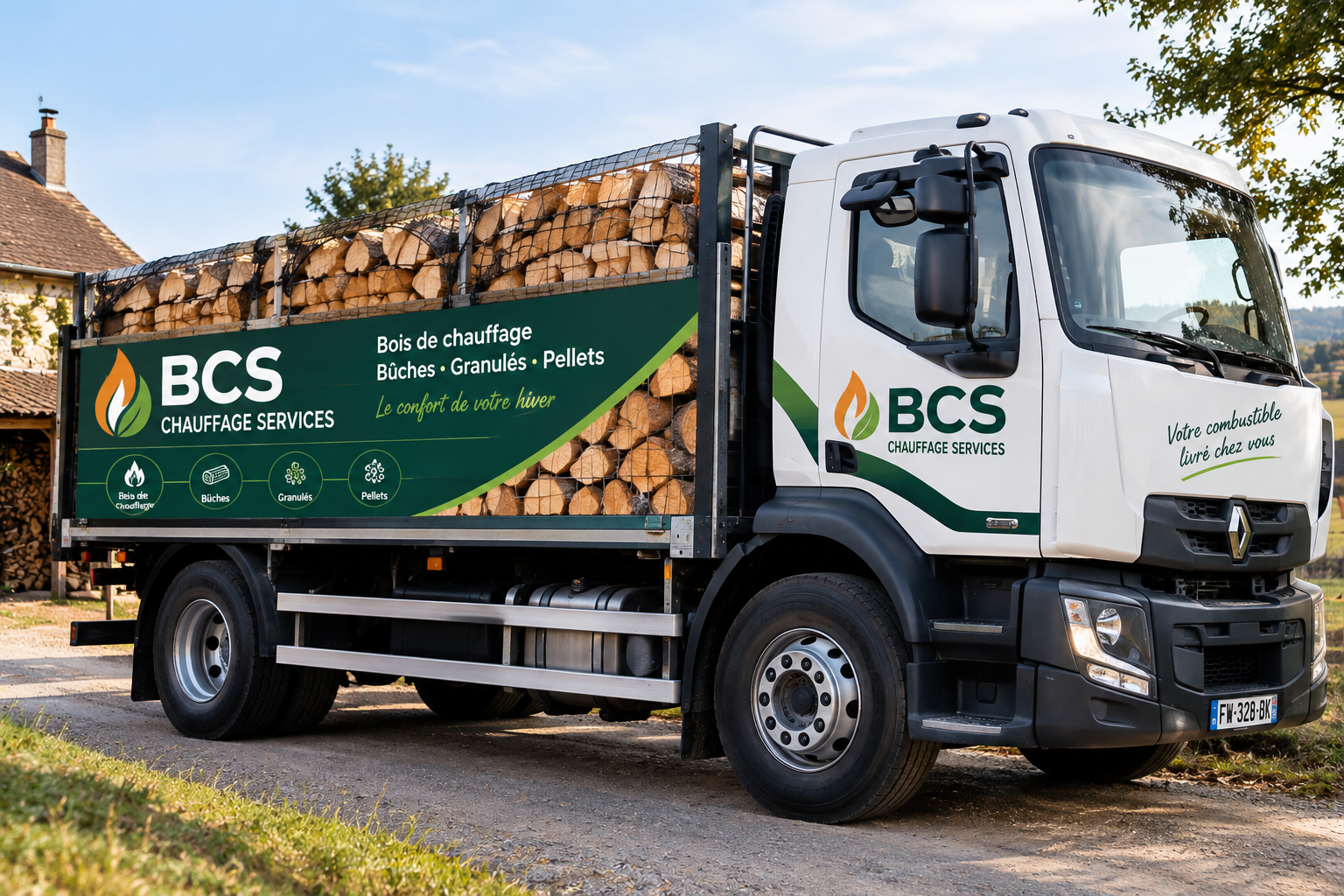 BCS Chauffage Services - Livraison de bois de chauffage